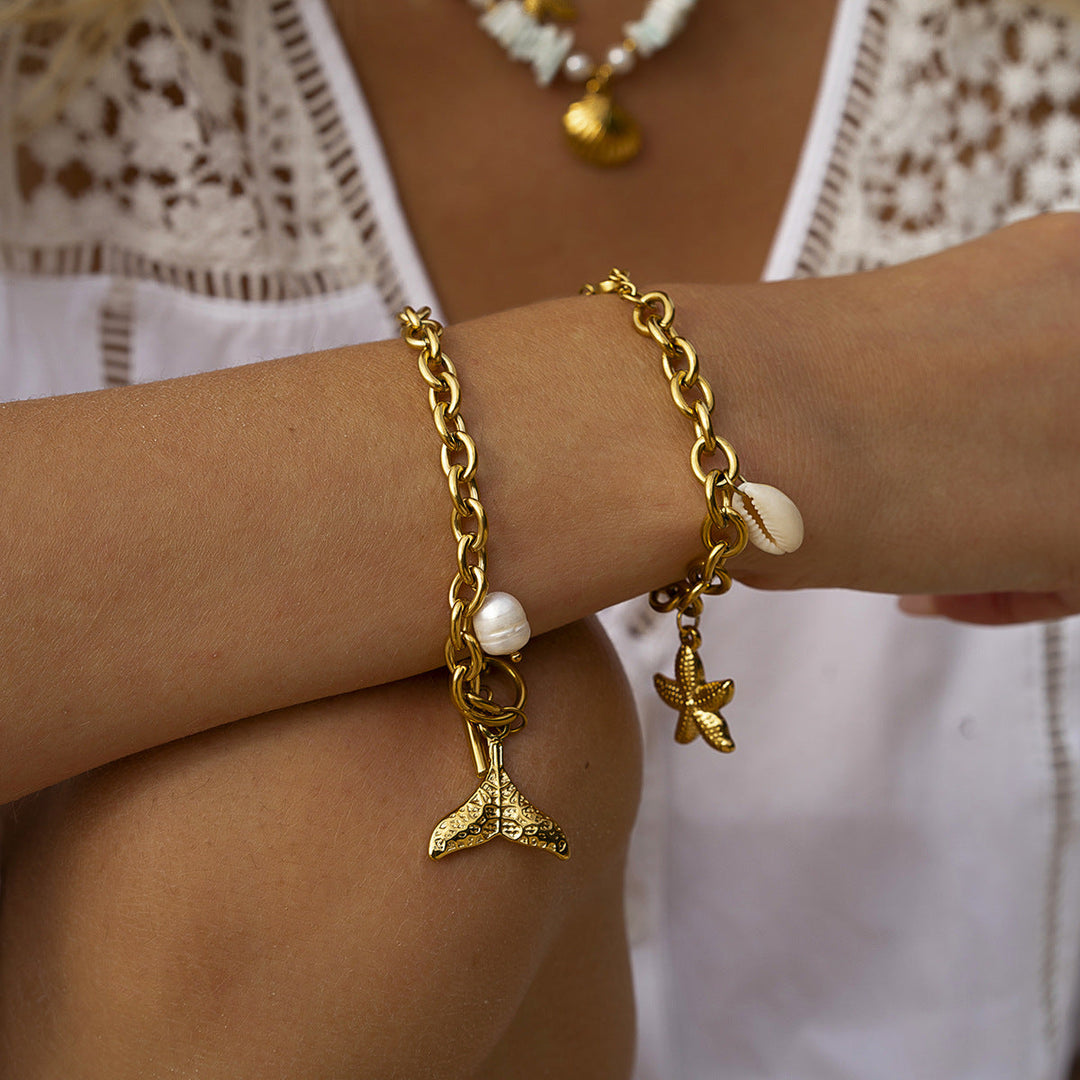 Kaspi Gold Charm Bracelet
