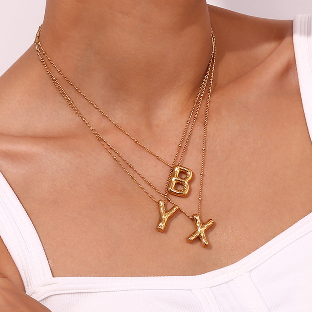 Ballong Gold Initial Necklace