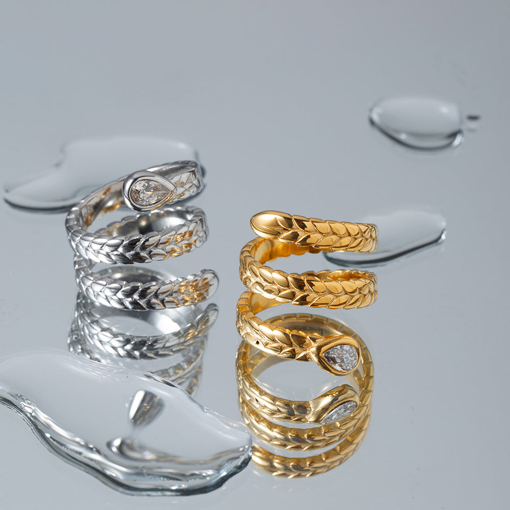 Davina Gull Snake Ring
