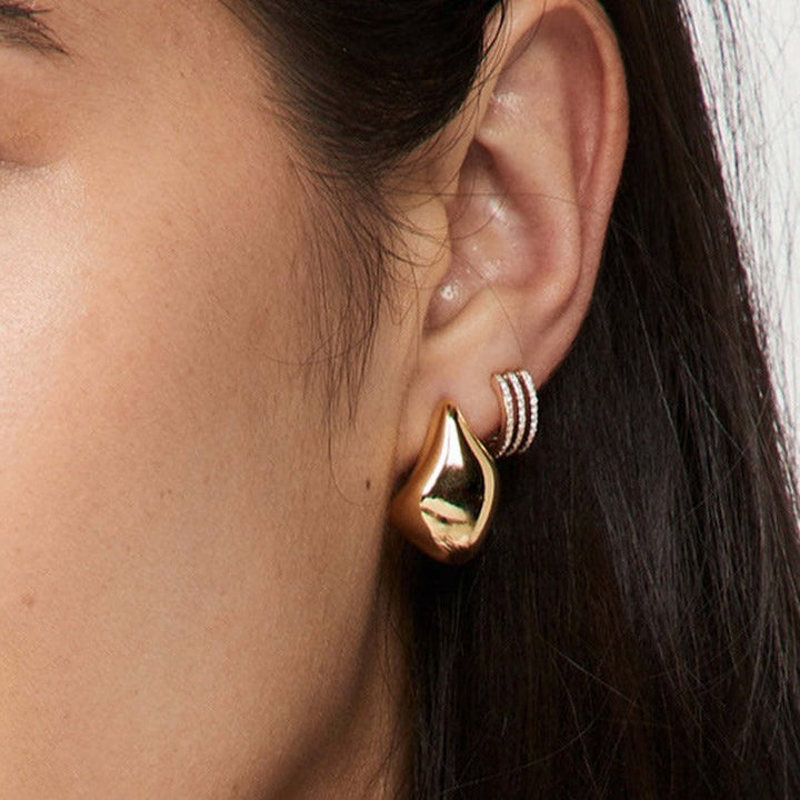 Amelie Gull Øreringer - Elegant Gold Earrings