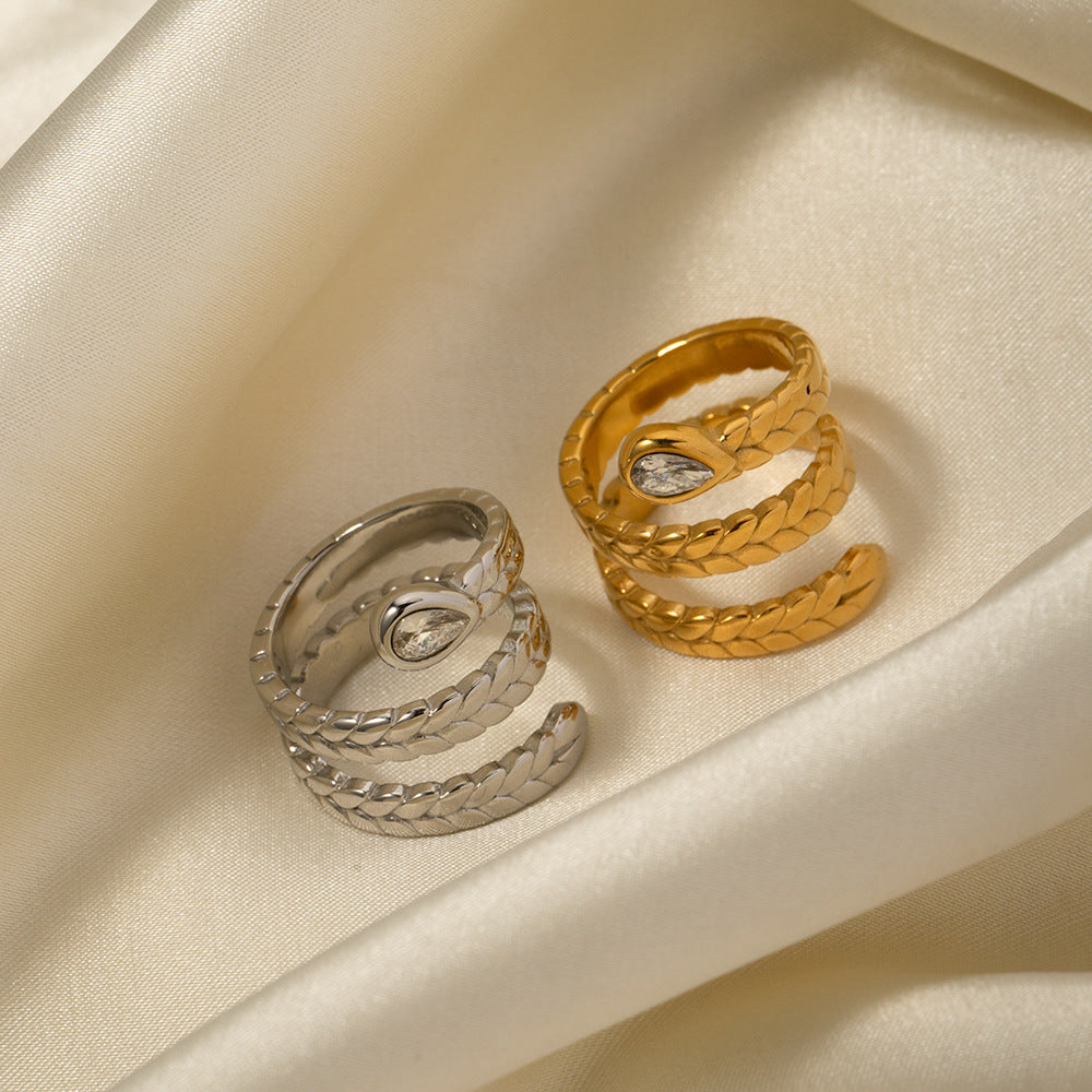 Davina Gull Snake Ring