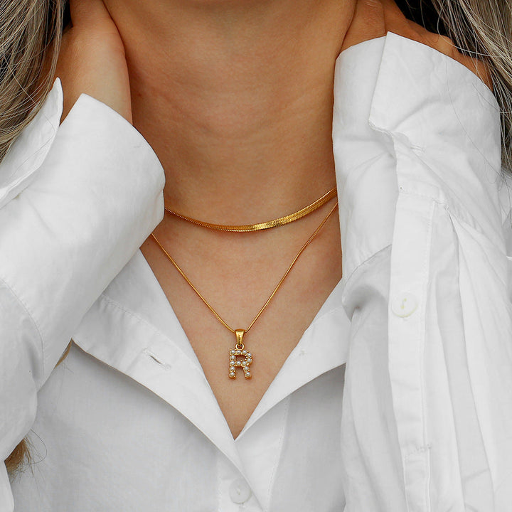 Fiona Gold Initial Necklace