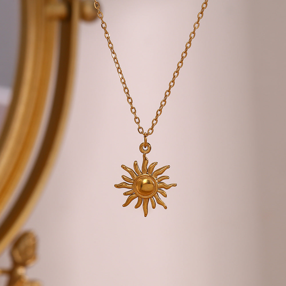 Eliora Gold Sun Pendant Necklace - Sunshine Design