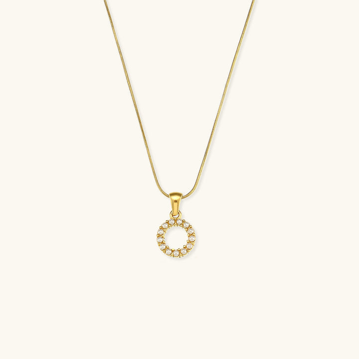 Augustine Initial Pearl Necklace