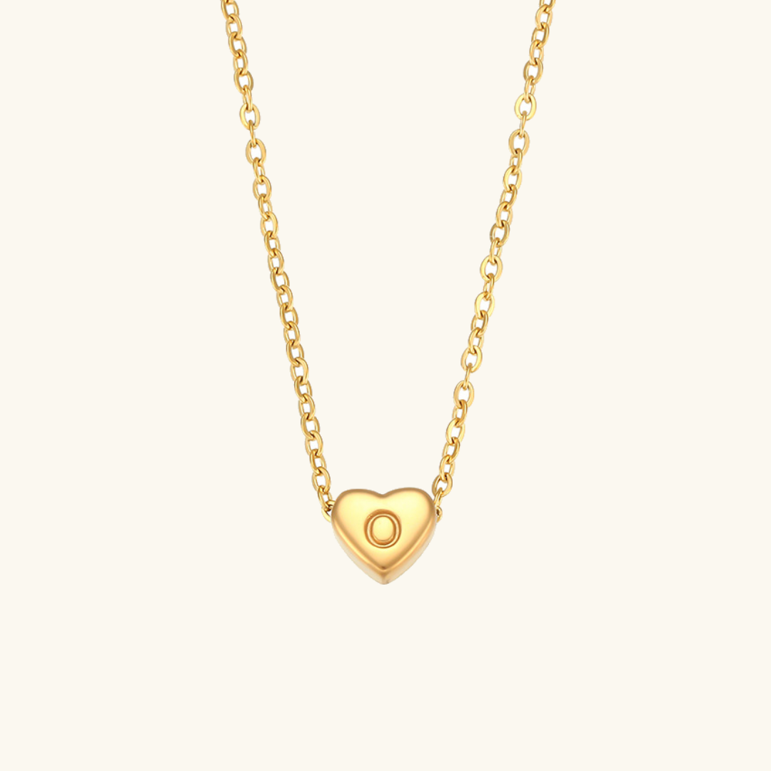 Initial Heart Gold Necklace