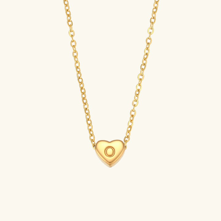 Initial Heart Gold Necklace