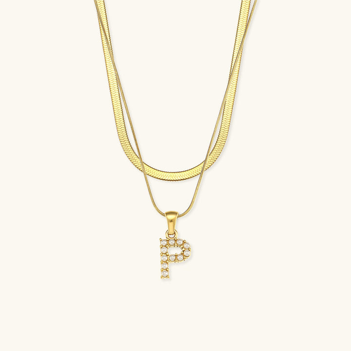 Fiona Kihtne Gold Initial Necklace