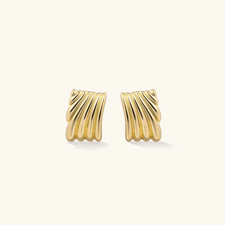 Alisa Elegant Gold Hoop Earrings