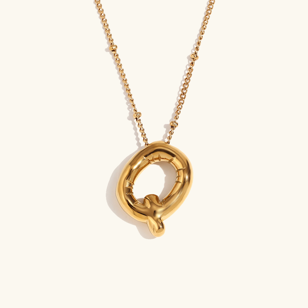 Ballong Gold Initial Necklace