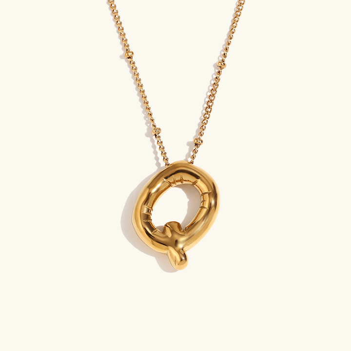Ballong Gold Initial Necklace