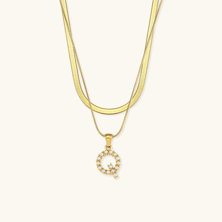 Fiona Kihtne Gold Initial Necklace