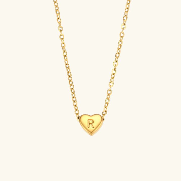 Initial Heart Gold Necklace