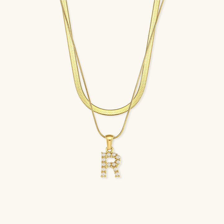 Fiona Kihtne Gold Initial Necklace