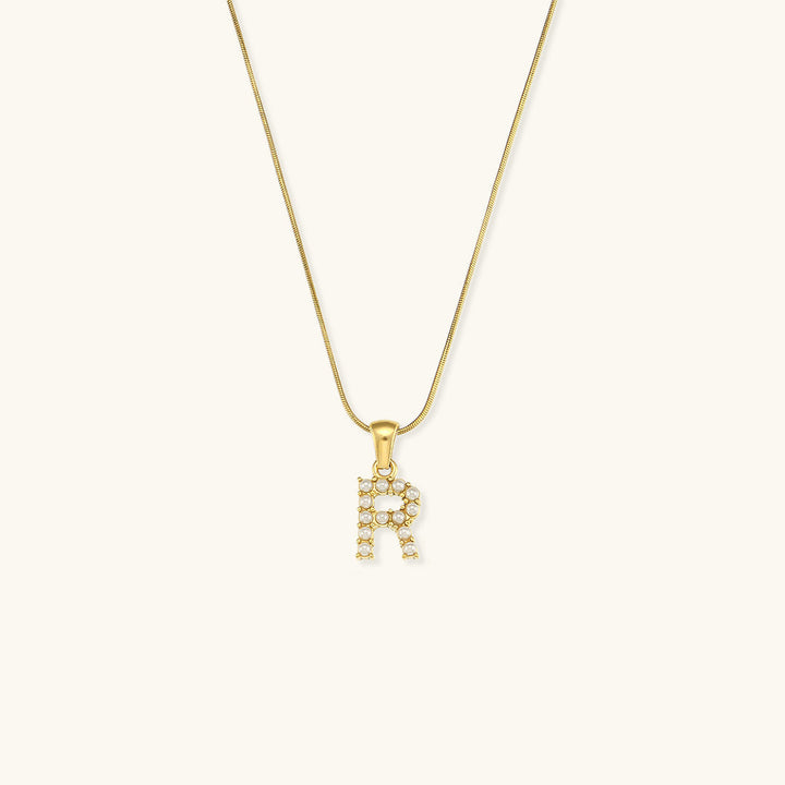 Augustine Initial Pearl Necklace