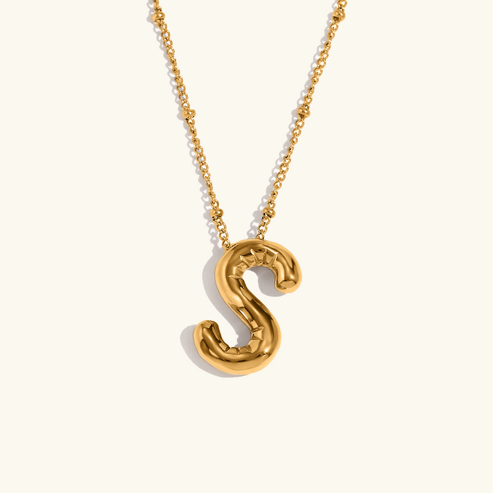 Ballong Gold Initial Necklace