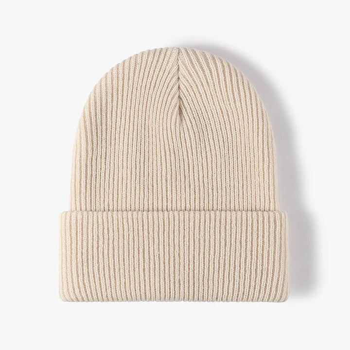 Neutral Beige Knit Beanie