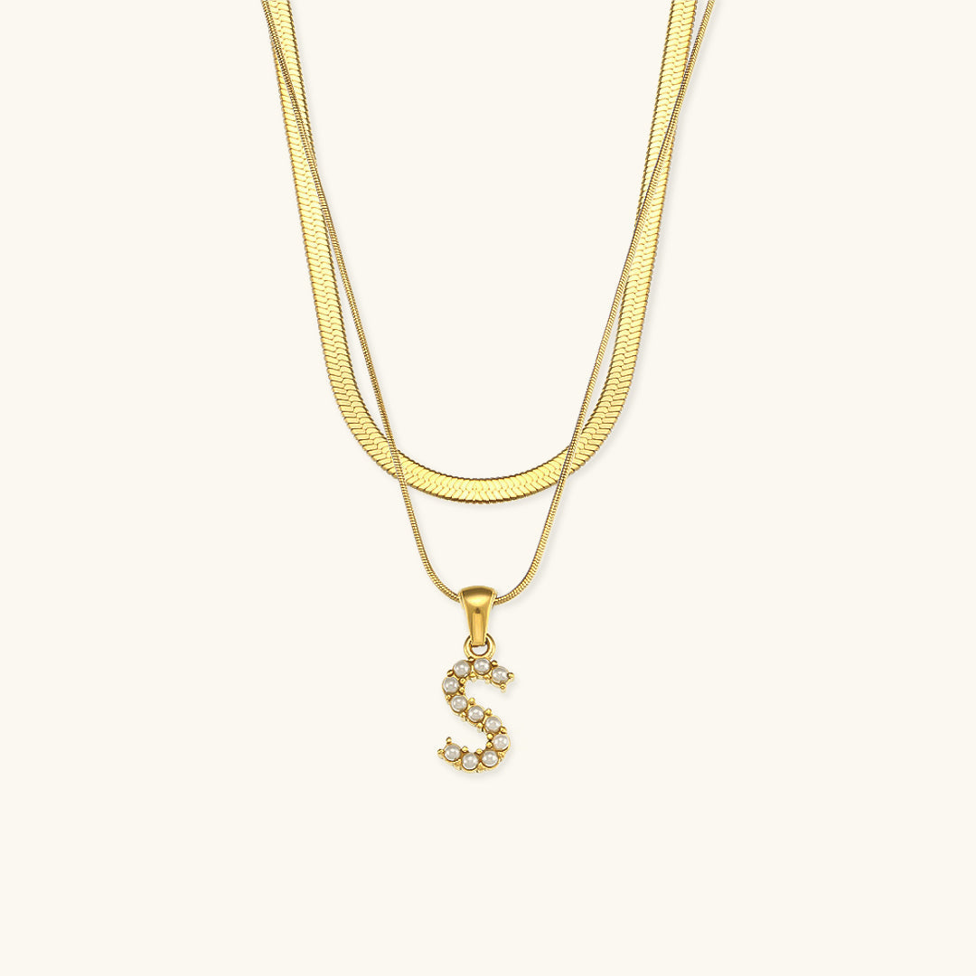 Fiona Kihtne Gold Initial Necklace