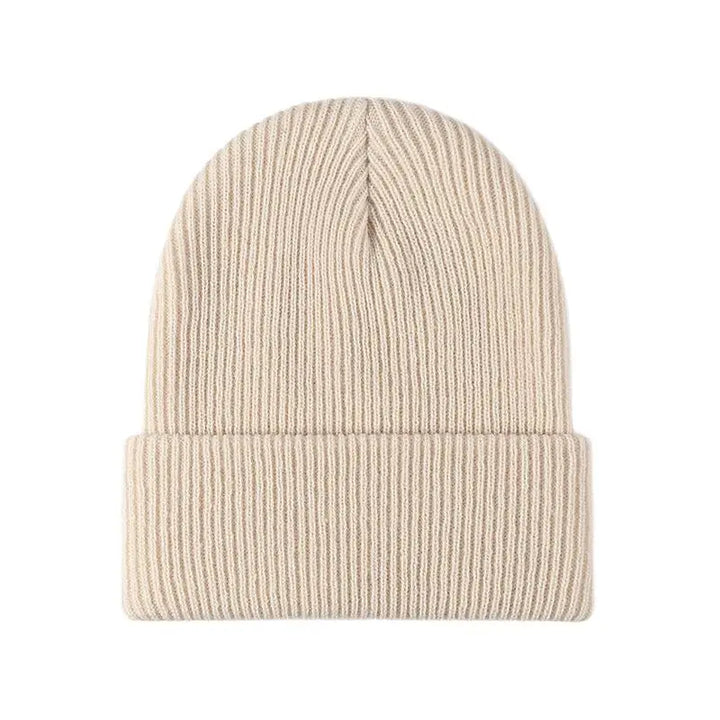 Neutral Beige Knit Beanie