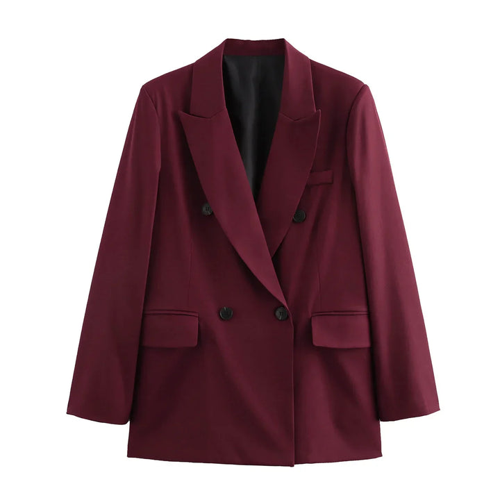 Bordeaux Wine-Colored Blazer