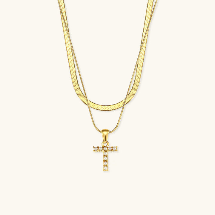 Fiona Gold Initial Necklace