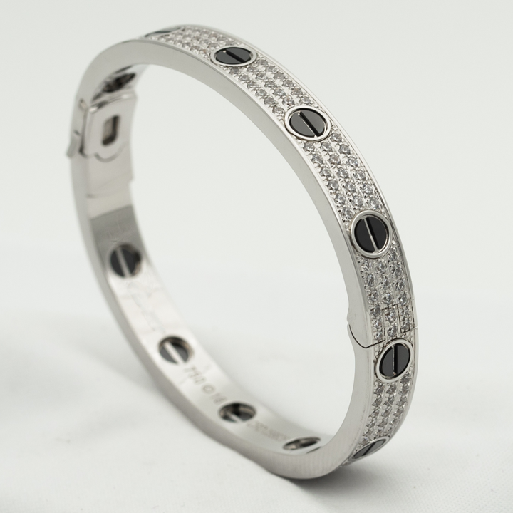 KJÆRLIGHETSBRASELLET 6.1MM DIAMOND-COATED CERAMIC