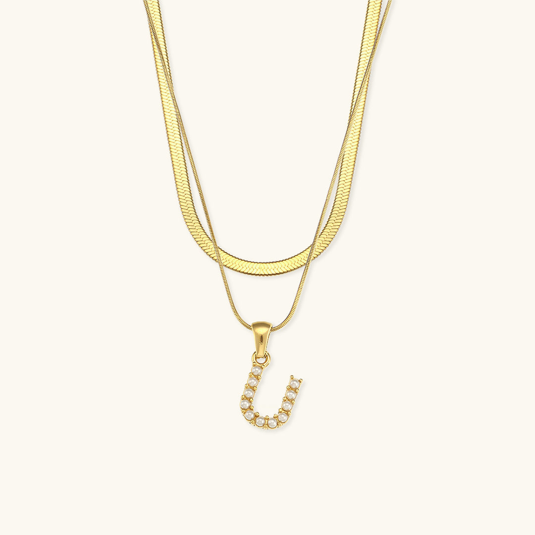 Fiona Kihtne Gold Initial Necklace