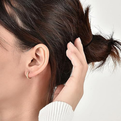 ISA Glamourøse Gulløredobber med Strålende Zirkonia