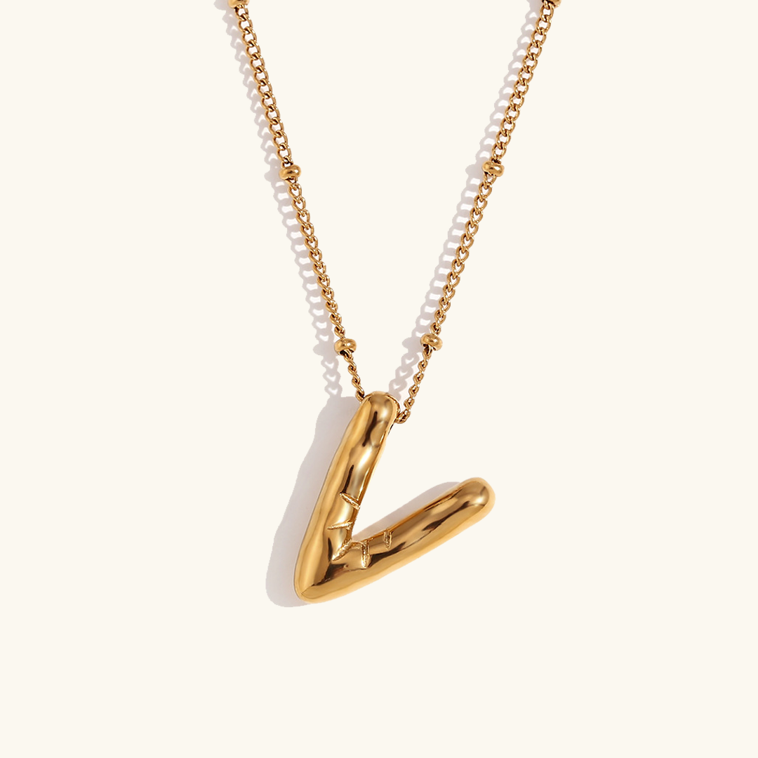 Ballong Gold Initial Necklace
