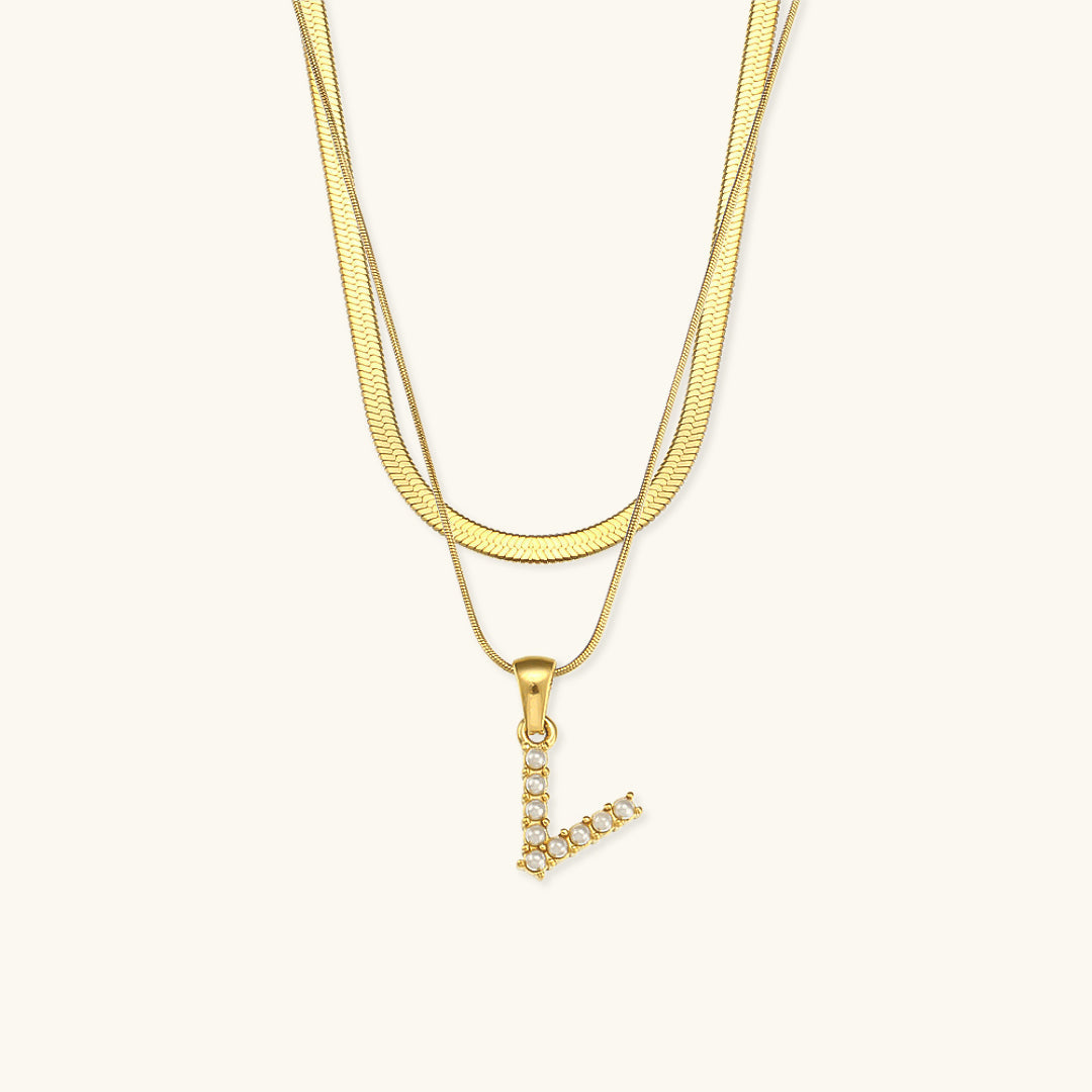 Fiona Kihtne Gold Initial Necklace