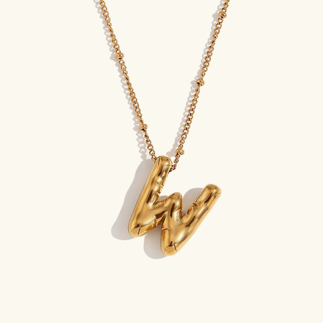 Ballong Gold Initial Necklace