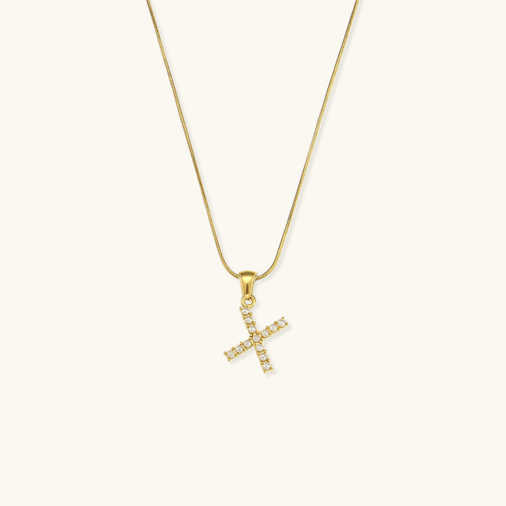 Augustine Initial Pearl Necklace