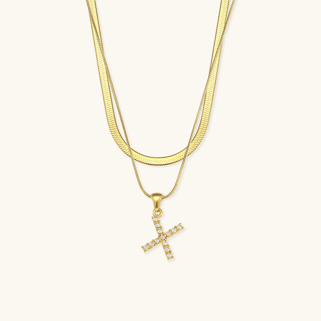 Fiona Gold Initial Necklace