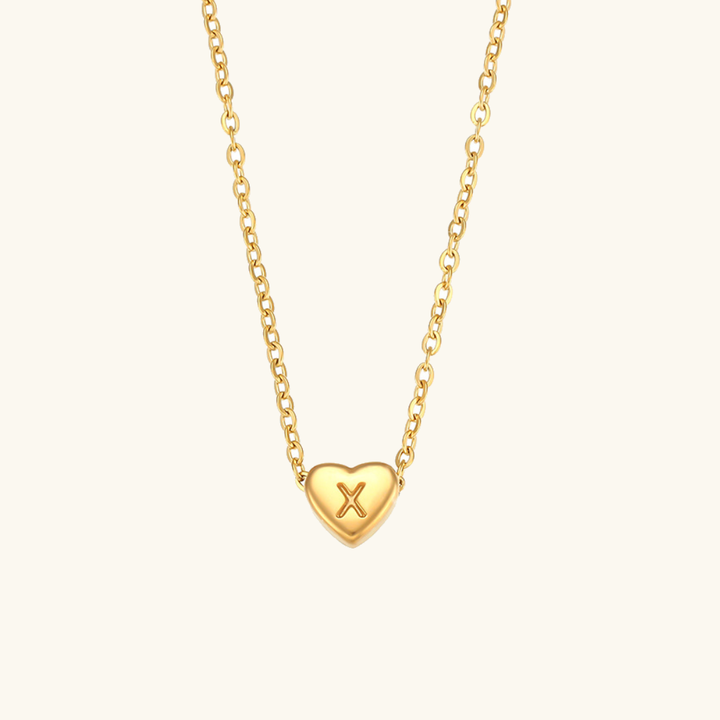 Initial Heart Gold Necklace