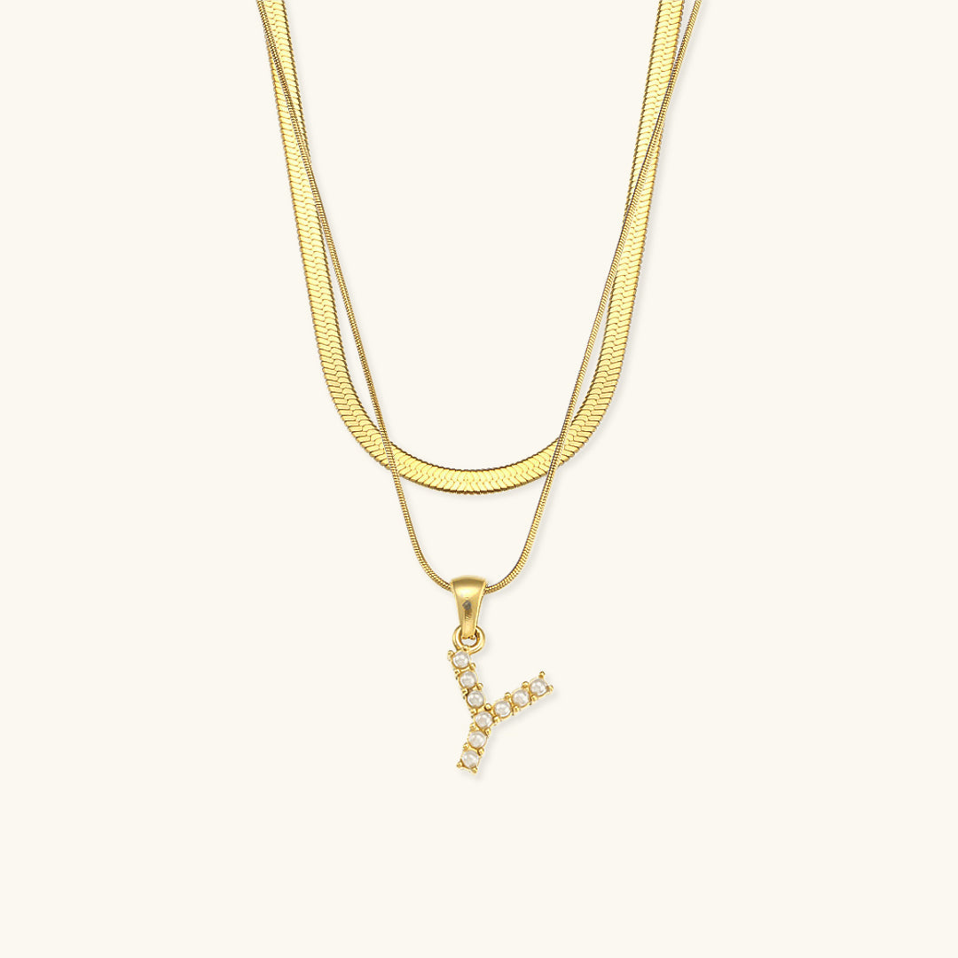 Fiona Gold Initial Necklace