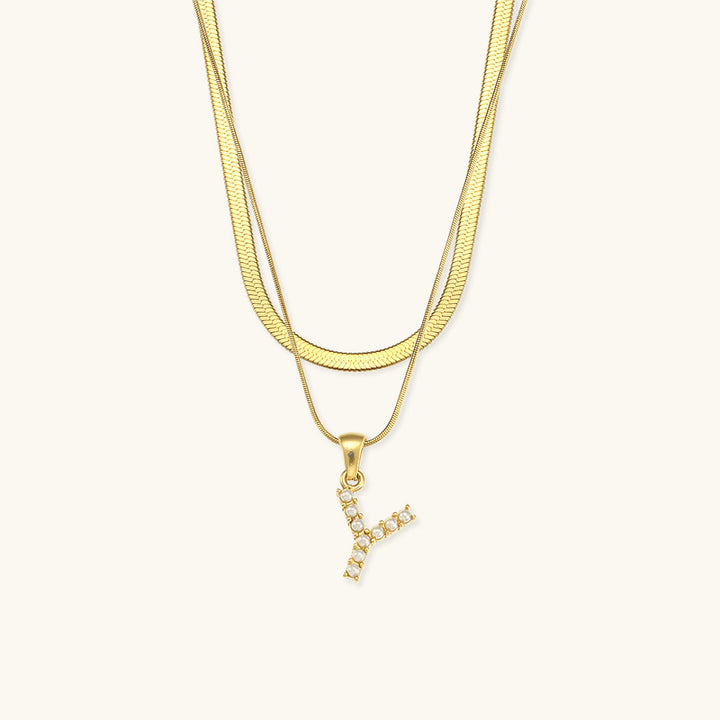 Fiona Gold Initial Necklace