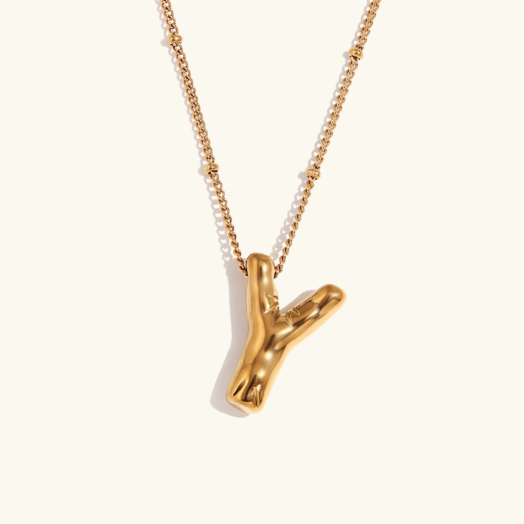 Ballong Gold Initial Necklace