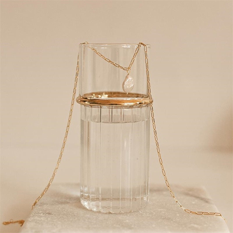 Hanalei Pearl Coin Paperclip Chain Necklace