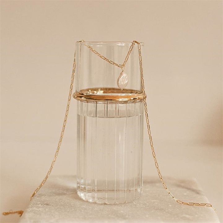 Hanalei Pearl Coin Paperclip Chain Necklace