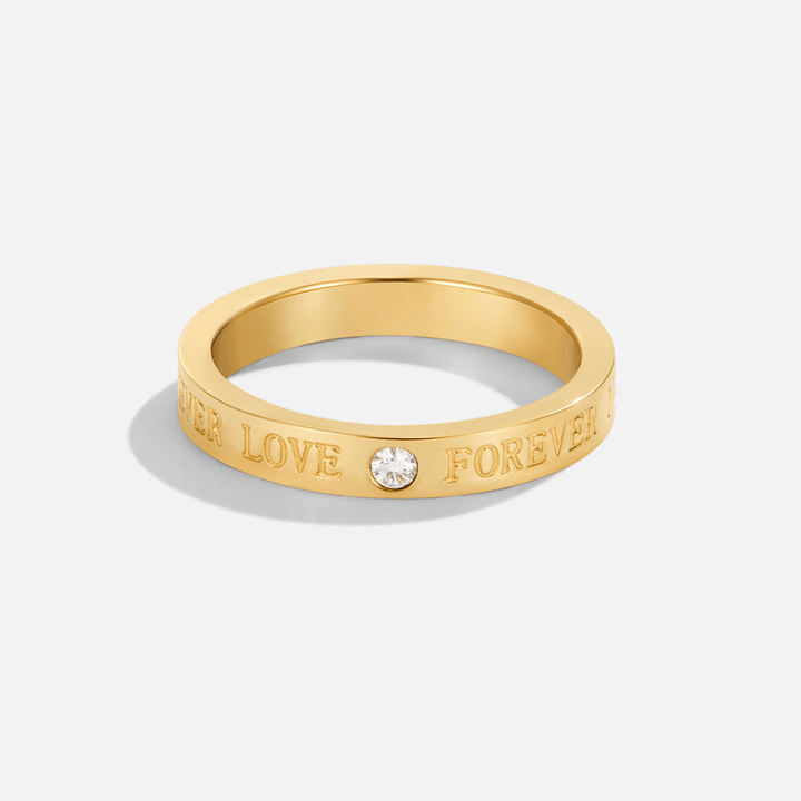 Evig Kjærlighet Krystall Gullring" can be rewritten as "Eternal Love Crystal Gold Ring.
