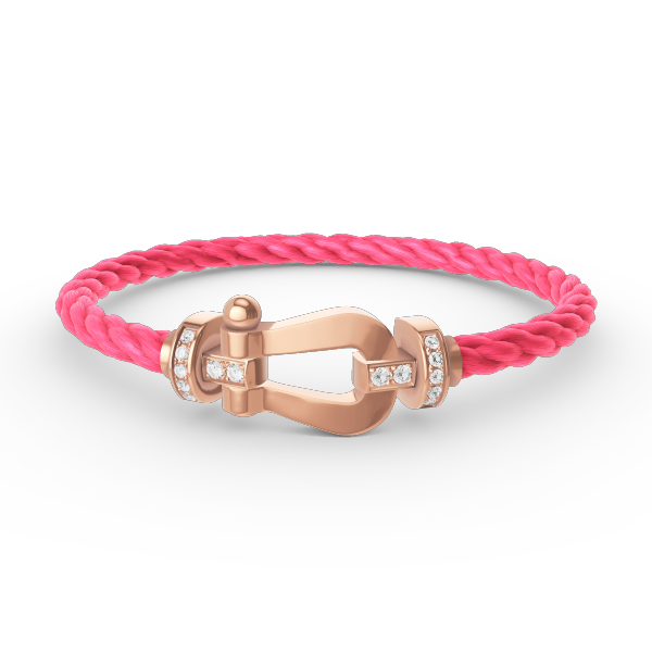 FORCE LARGE HESTESKO HALV DIAMANT ARMBAND I ROSÉGULL