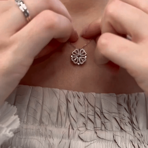 Heart-Shaped Four-Leaf Clover of Luck ♡