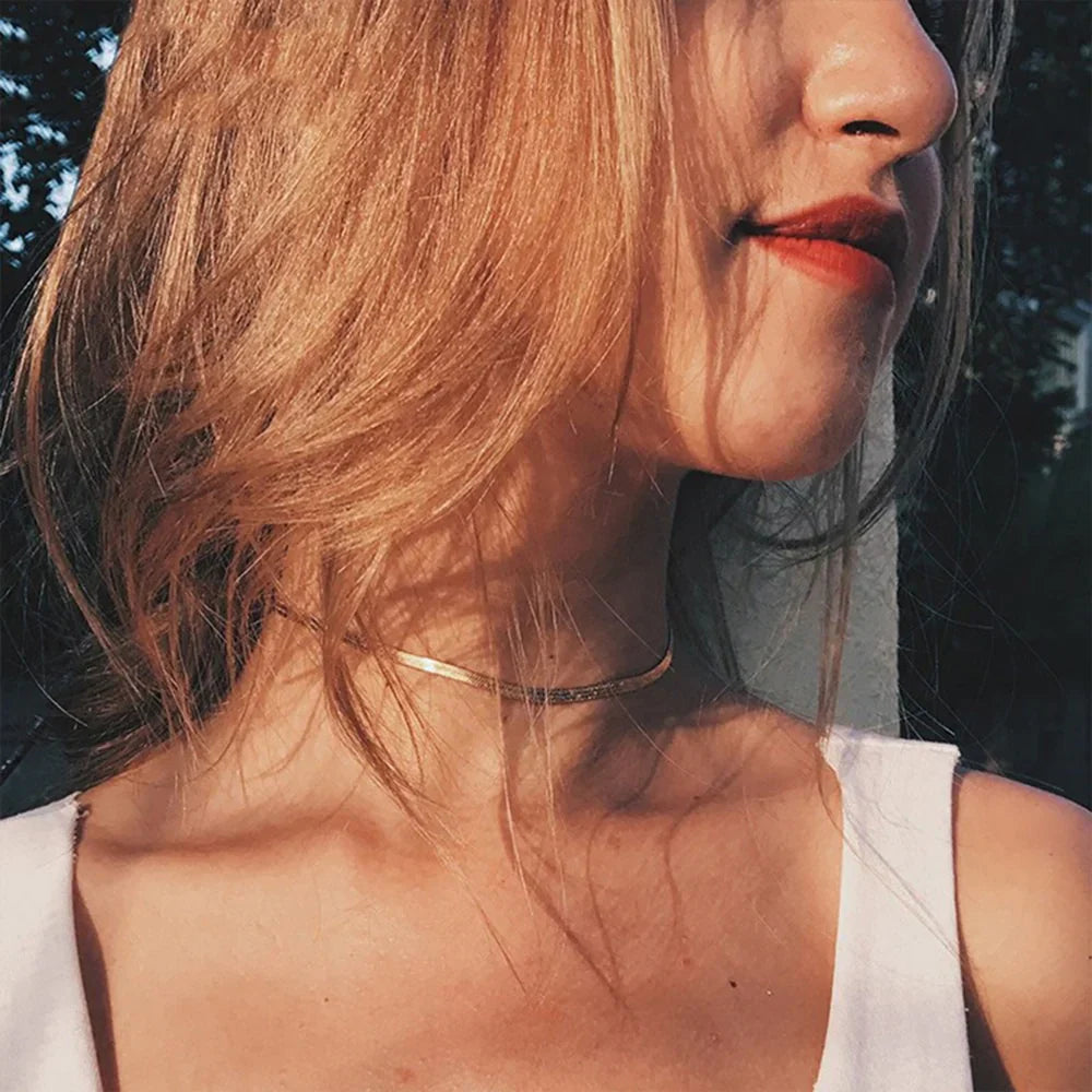 Elizabeth Gull Herringbone Necklace