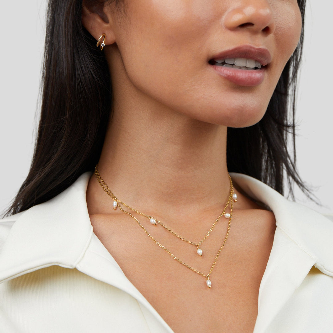 Kay Pearl Drop Long Necklace