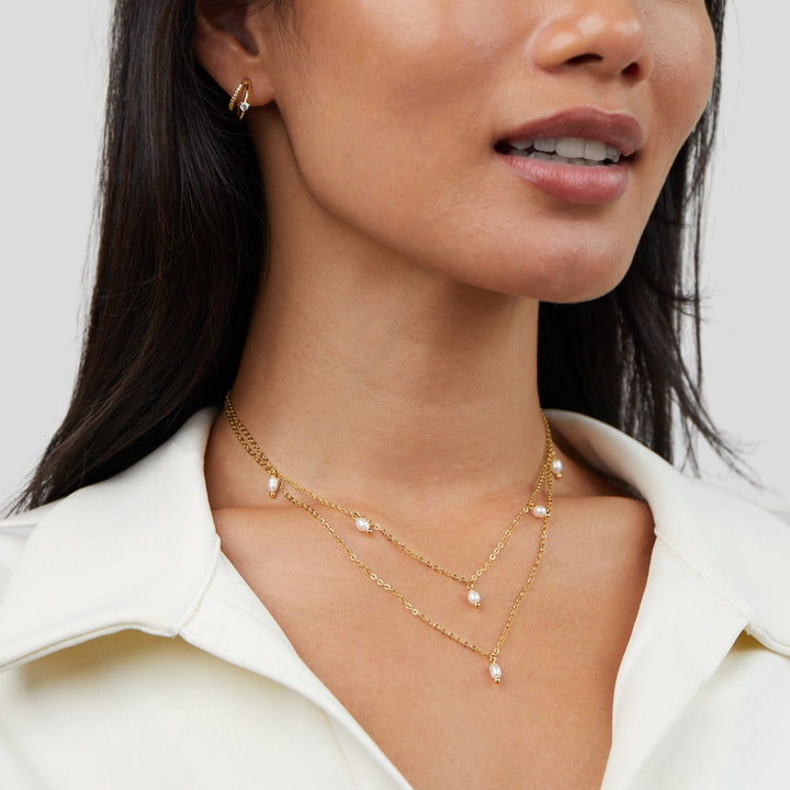 Kay Pearl Drop Long Necklace