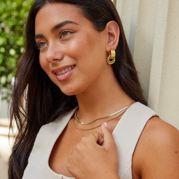 Lexi Laget Hoop Øreringer