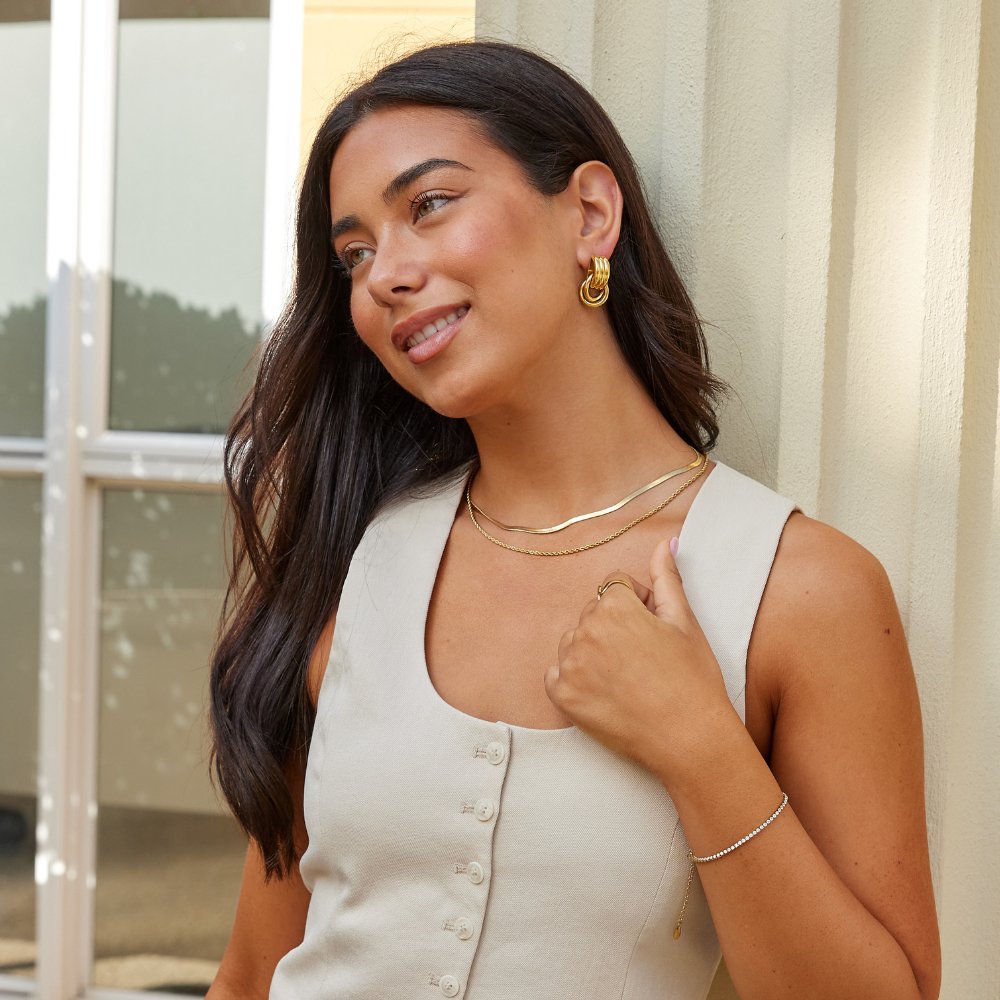 Lexi Lagdelte Øreringer