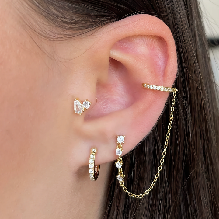 Kate Lame Øreringer med Diamantaccent