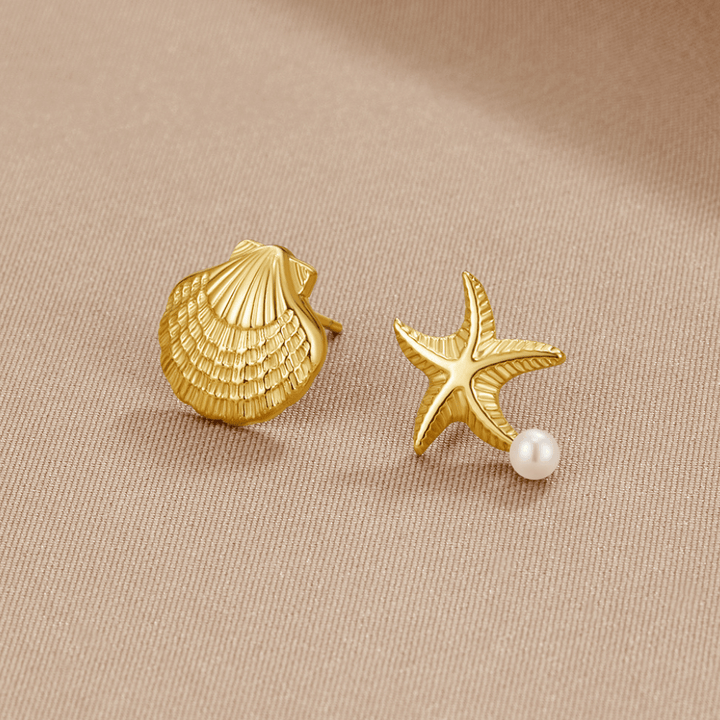 Naia Shell & Starfish Hoop Earrings