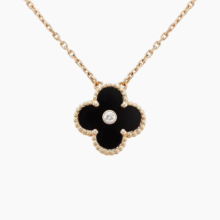 KLOVER 15MM Diamond Onyx Necklace
